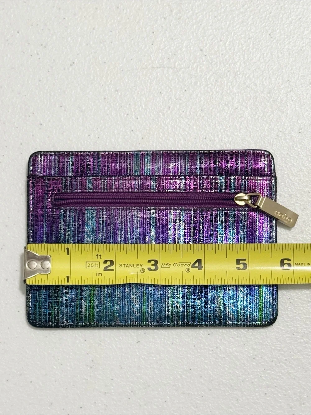 Hobo Iridescent Card Holder Wallet
